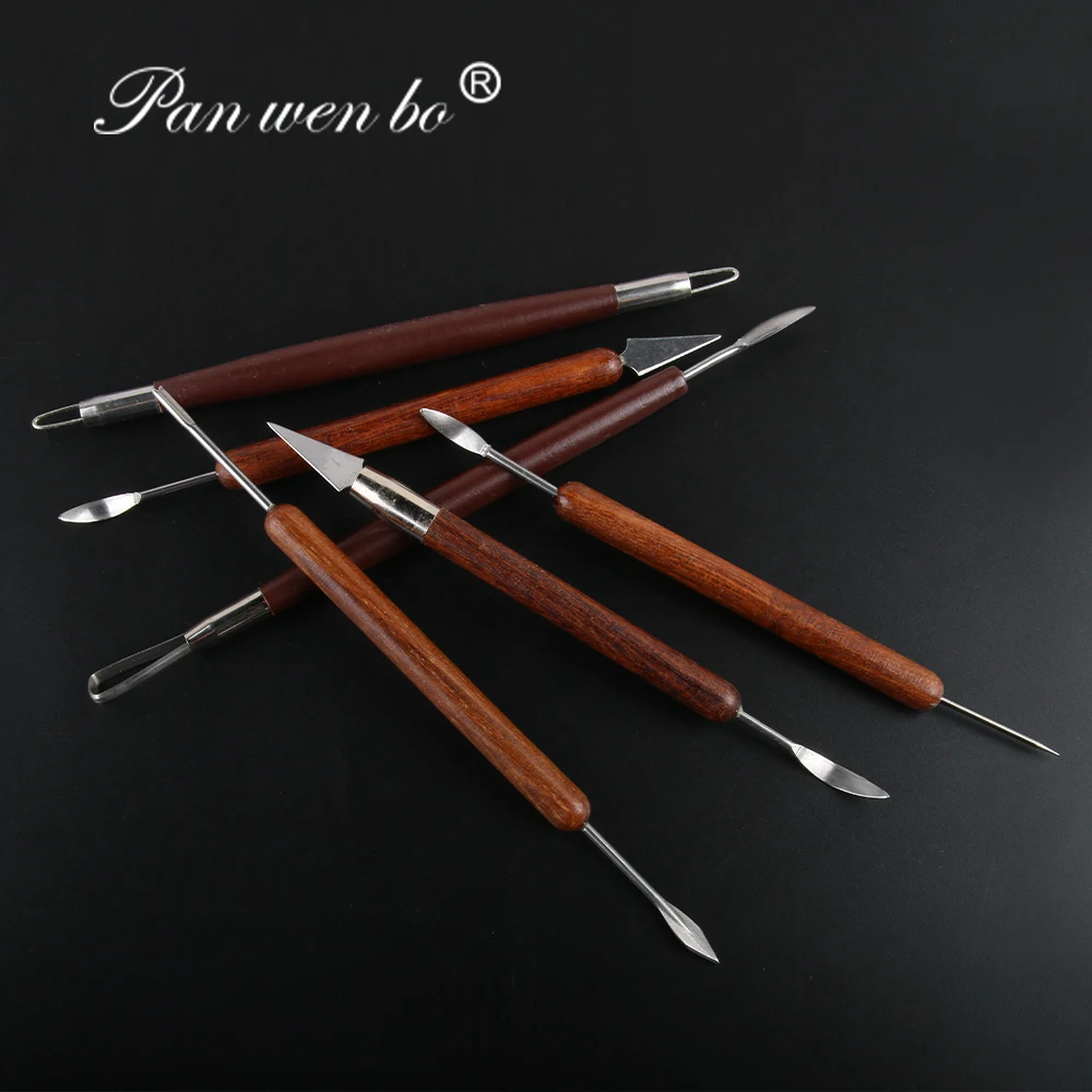 High Quality 6pcs Clay Sculpting Tools Wooden Clay Sculpting Modeling Ceramics Art Pottery Tools