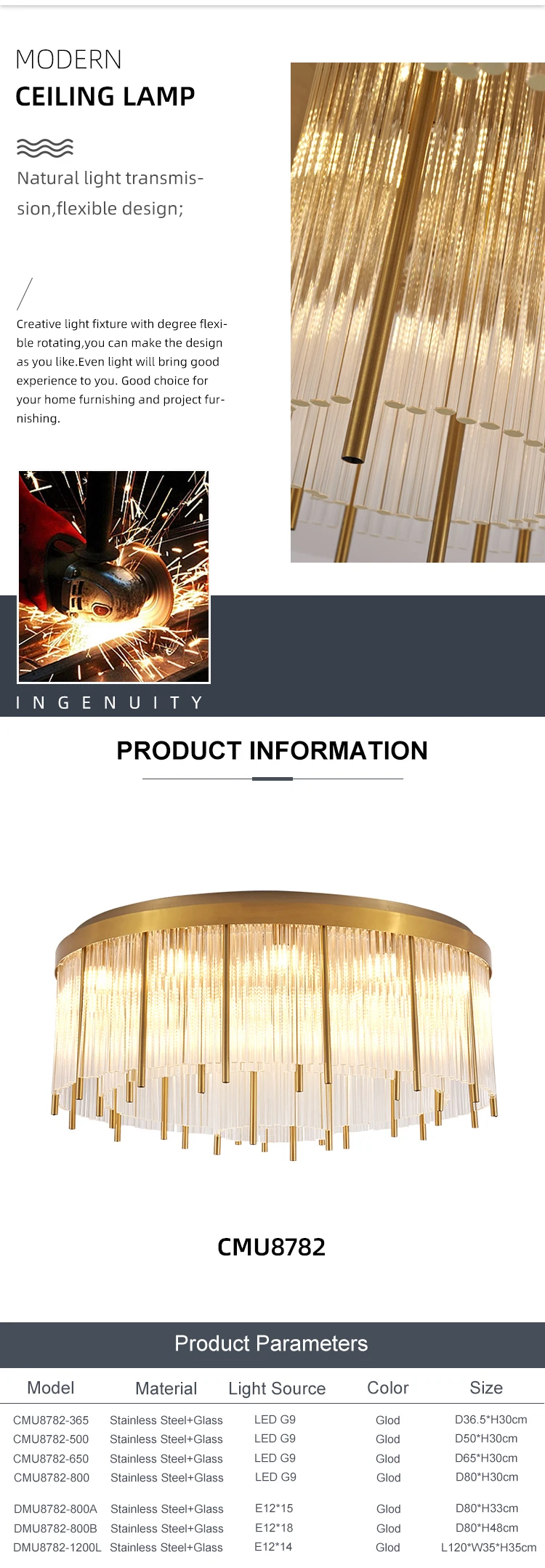 dmu8782 light luxury style indoor decoration lighting custom art frame glass project chandelier -1