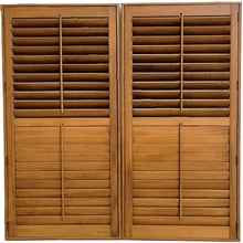 China Manufacture Directly  window shutter  Basswood  wooden plantation shutters for window
