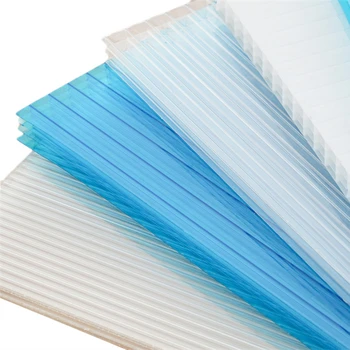 Polycarbonate supplier factory Twin Layer Two wall 10mm Sun board Polycarbonate Sheet Greenhouse Roofing material