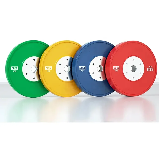 Top Quality Sports Gym Fitness Weight Lifting Color Rubber IWF Competition Bumper Plate