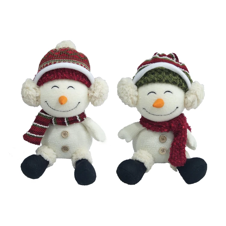 Оптовая продажа рождественские украшения стоя анимированные плюшевые куклы Снеговик