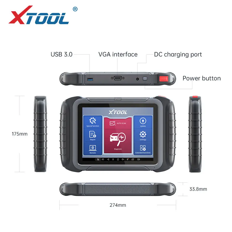 D Eight Full System Diagnostic Scanner KC100 Key Programming Coding TPMS ABS