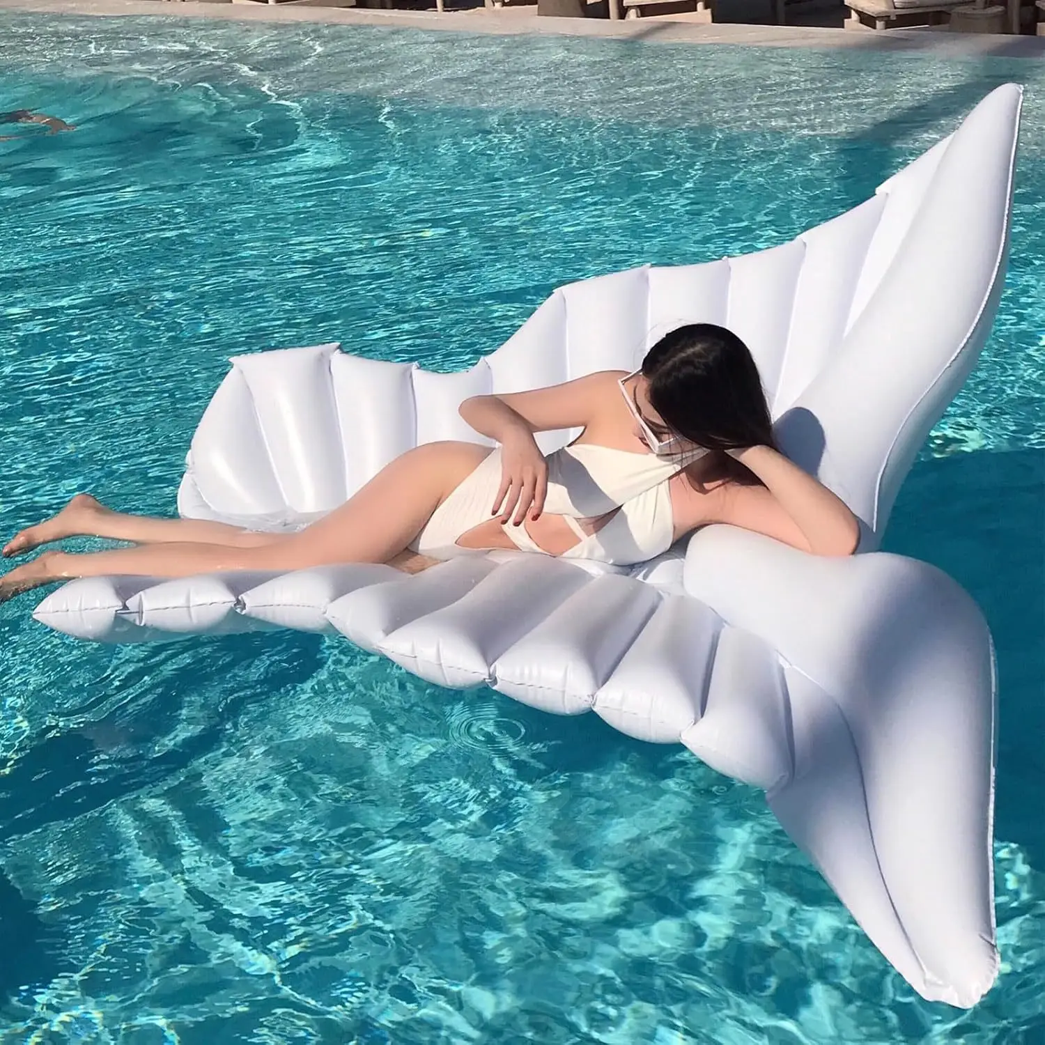 Factory in Stock Angel Wings Inflatable Floating Bed Floating Row Water Floating Air Cushion Floating Boat