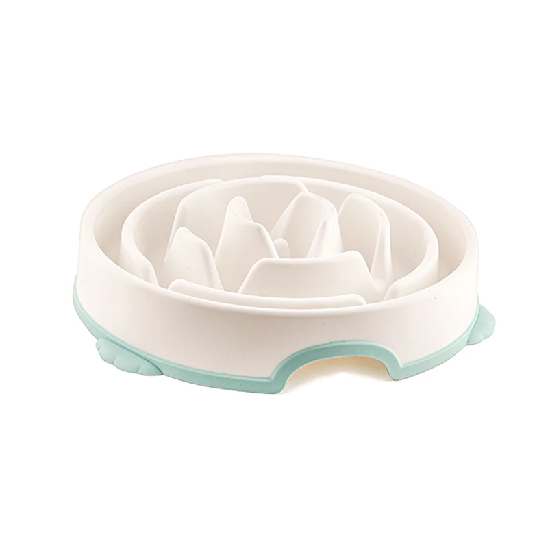 Eco-friendly plastic dog eating bowls PP anti-gulping slow food feeder for cats dogs supplier