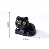 ตุ๊กตาแมวดำน่ารัก 4 ตัว เครื่องประดับเรซิ่น