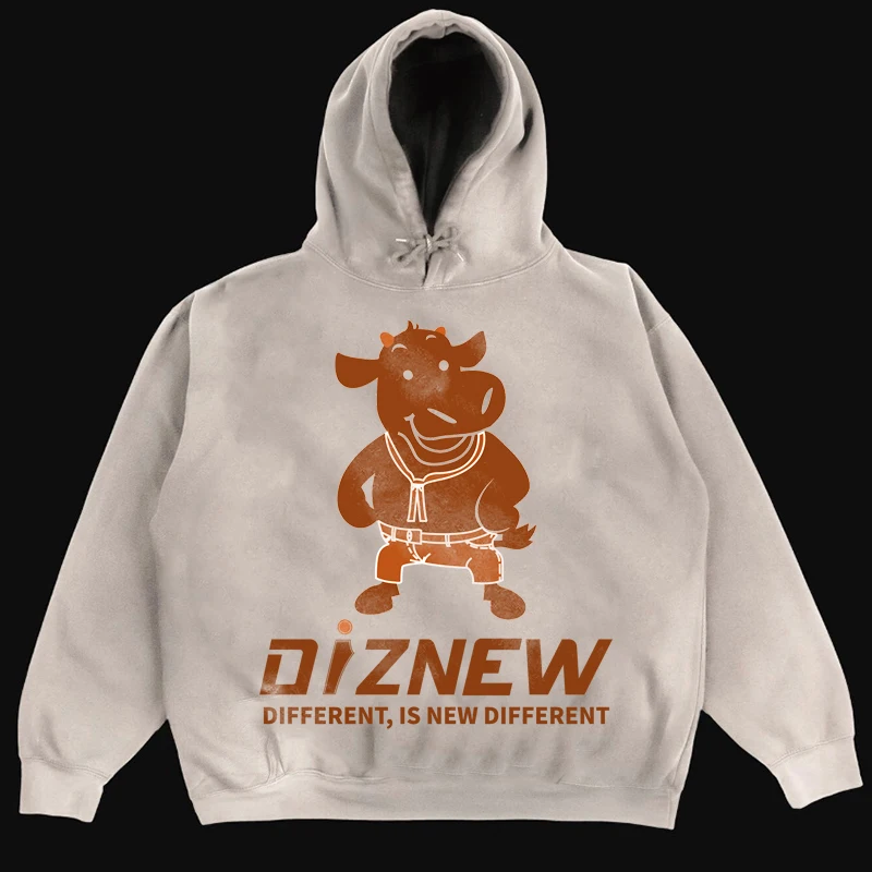 DiZNEW 2022 100% cotton hoodie high quality  custom graphic design heat transfer hot hoodie top for men