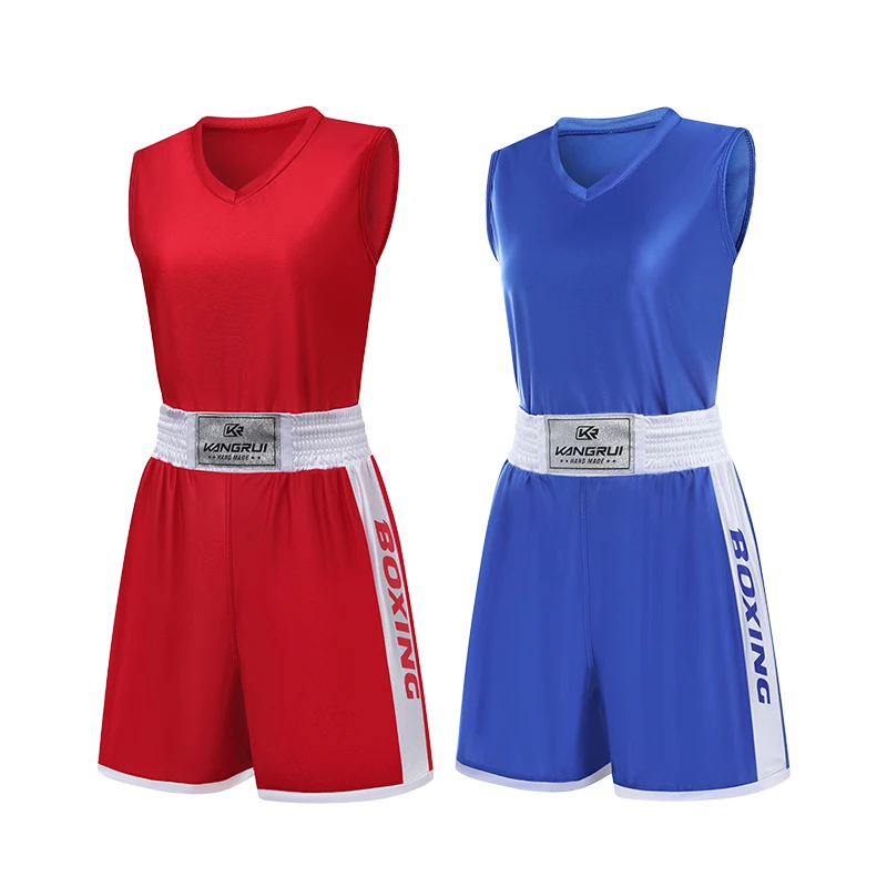 Professional Kick Boxing Uniform Custom Boxing Training Short Boxing Shorts and Vests