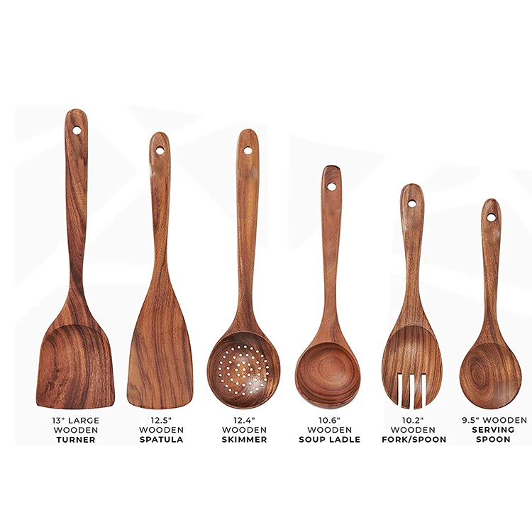 Wholesale Wooden Cooking Utensils Set Wooden Spoons For Cooking 6