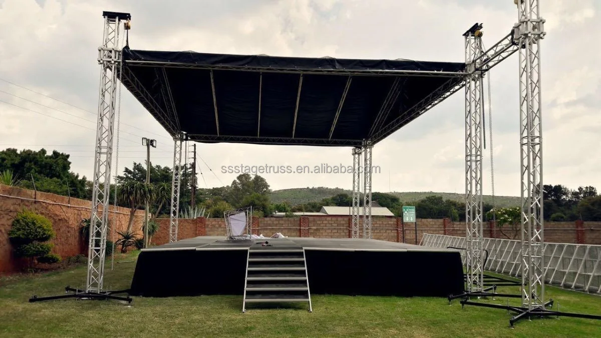product lifting truss durable heavy duty aluminum alloy event stage truss system speaker hanging truss display-3