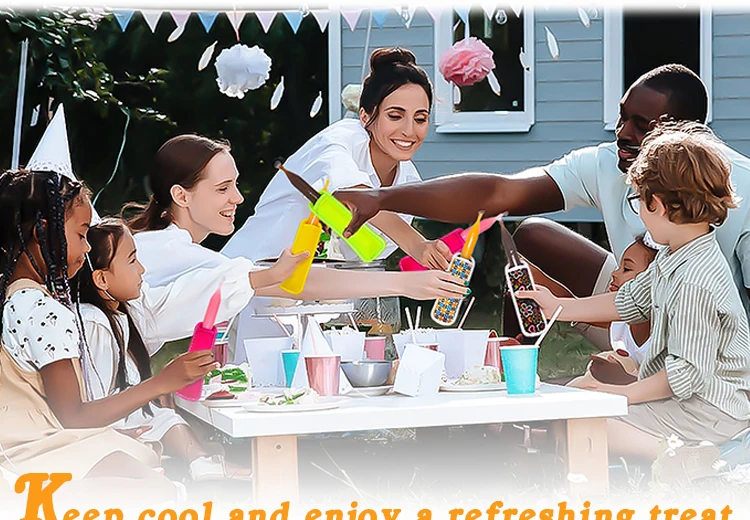 Reusable Ice Freezer Protective Cover Icypole Holders Popsicle Holder Bags Popsicle Sleeves Ice Pop Sleeves factory