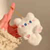 Colgante de felpa blanca