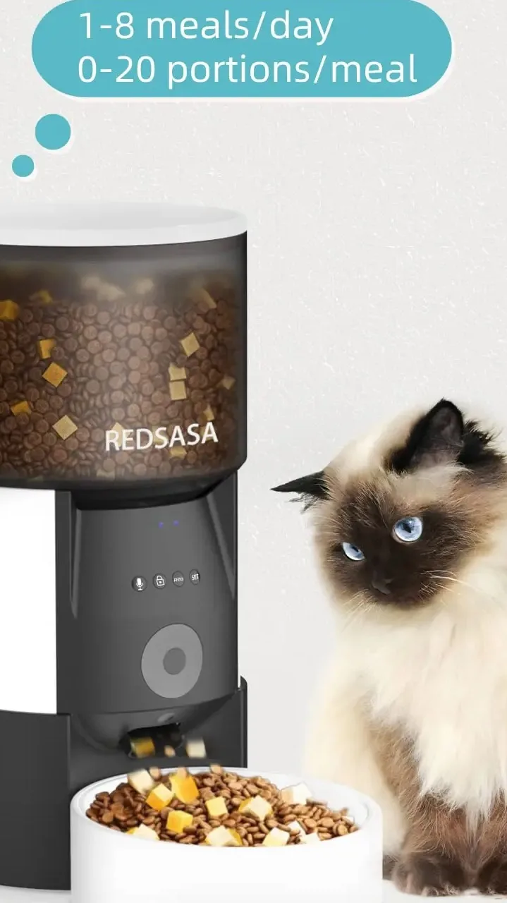 Tuya Cat Smart Pet Feeder Wifi Mobile Phone App Remote Control Microchip Automatic Pet Feeder