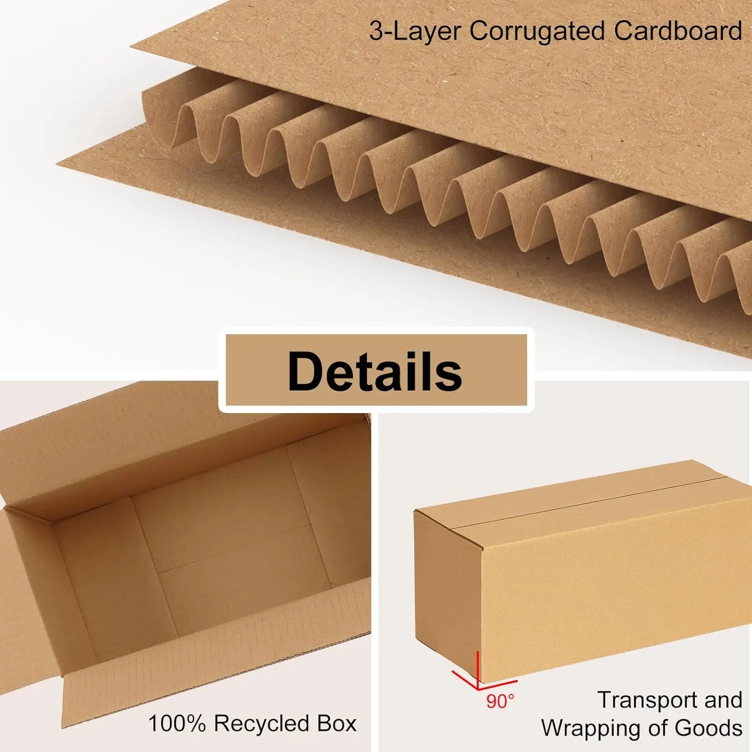 Custom Recyclable Strong Cardboard Carton Box Corrugated Cartons Mailing Moving Plush Toys Shipping Boxes