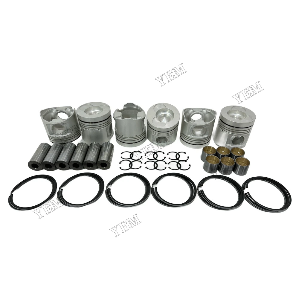 Piston Set With Rings Fit for Hino K13D Engine 6