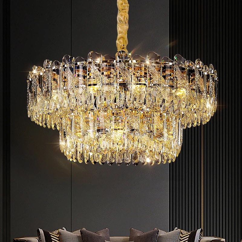 Подвесная люстра с кристаллами