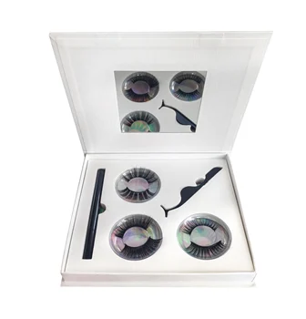 Suppliers direct eyeliner liquid false eyelash set, magic glue eyeliner liquid pen with custom packaging box