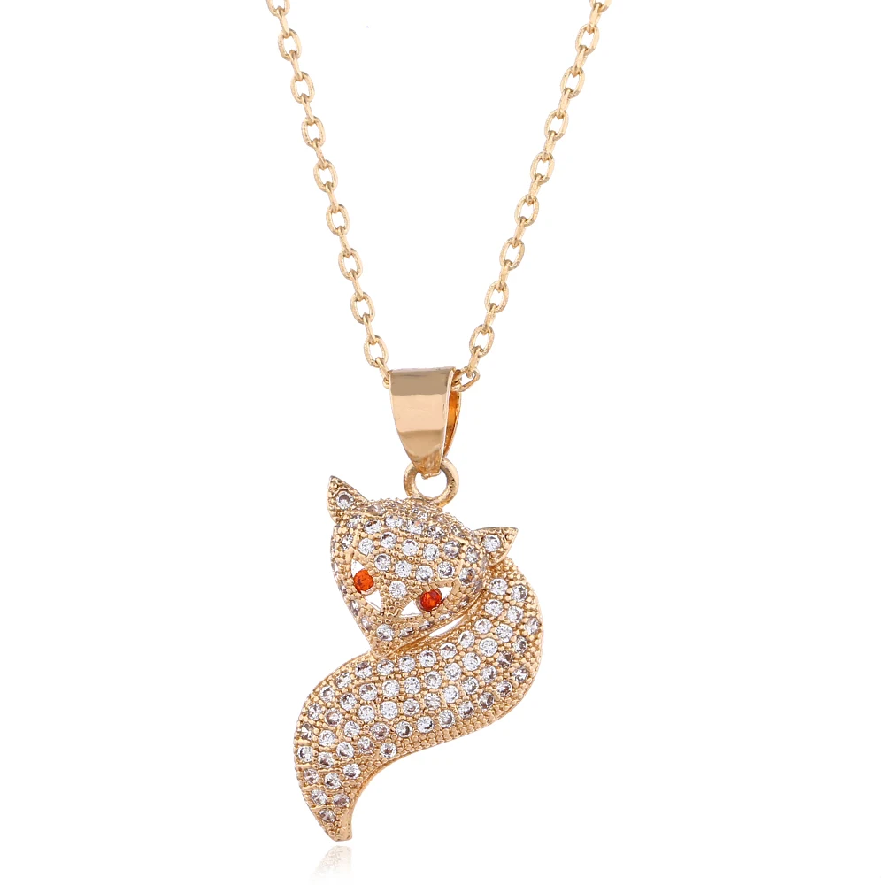 diamond fox pendant