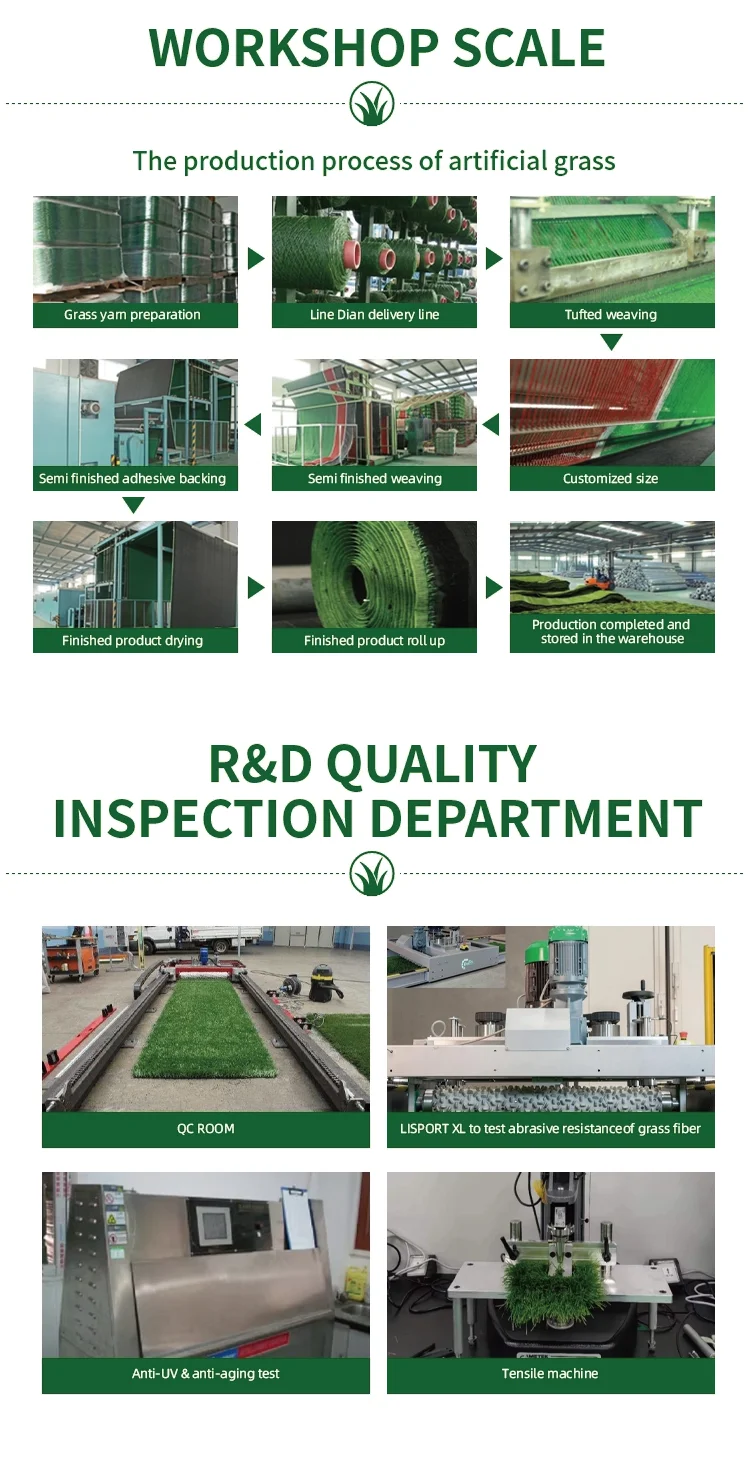 High Rebound Artificial Turf with 50mm Pile Height and 10 Years Lifetime for Football Pitches