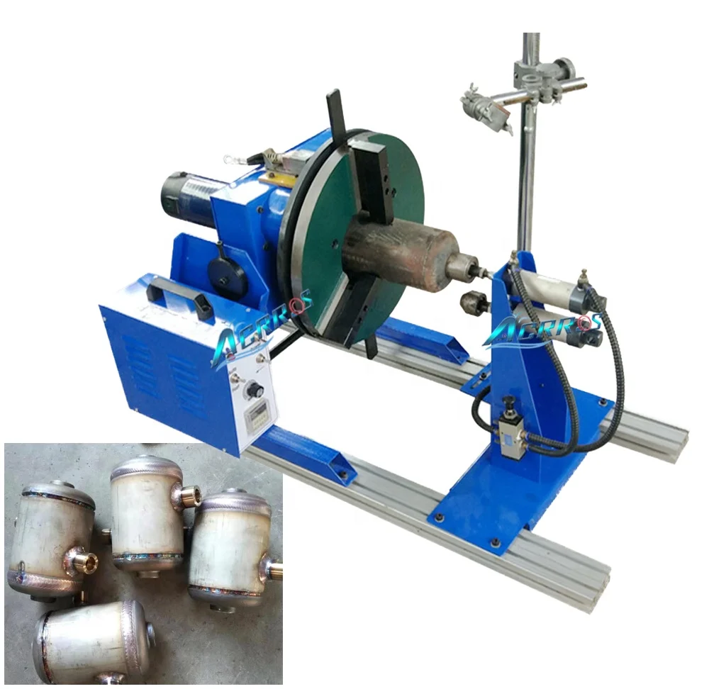 Automatic Rotating Welding Turntable 2 Axis Welding Positioner 100Kg With Torch Holder Chuck