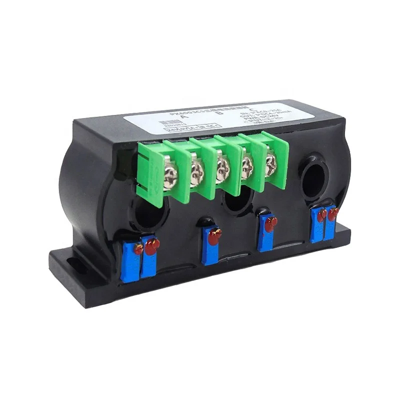 factory price ac split core 3 phase current transmitter 4 20ma hall current sensor 100a 400a three phase current transducer