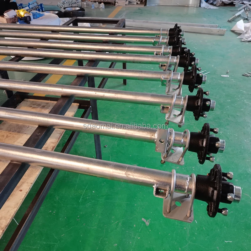 Trailer Axle Spindle And Hubs Trailer Stud Axle With Round Wheel Hub