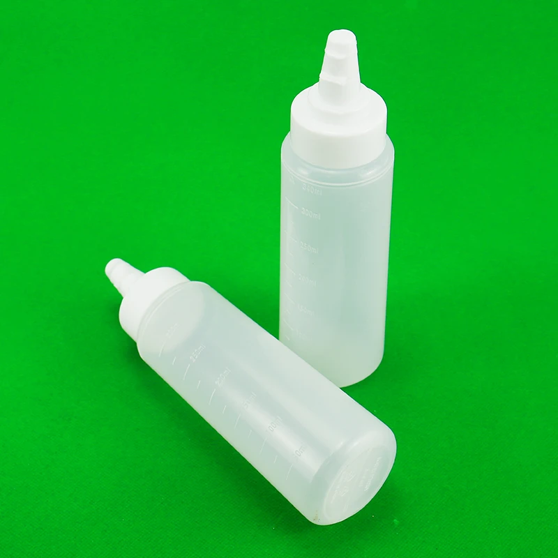 product 11oz clear plastic squeeze bottle twist top caps screen printing packaging oil inks crafts kitchen food household applications-34