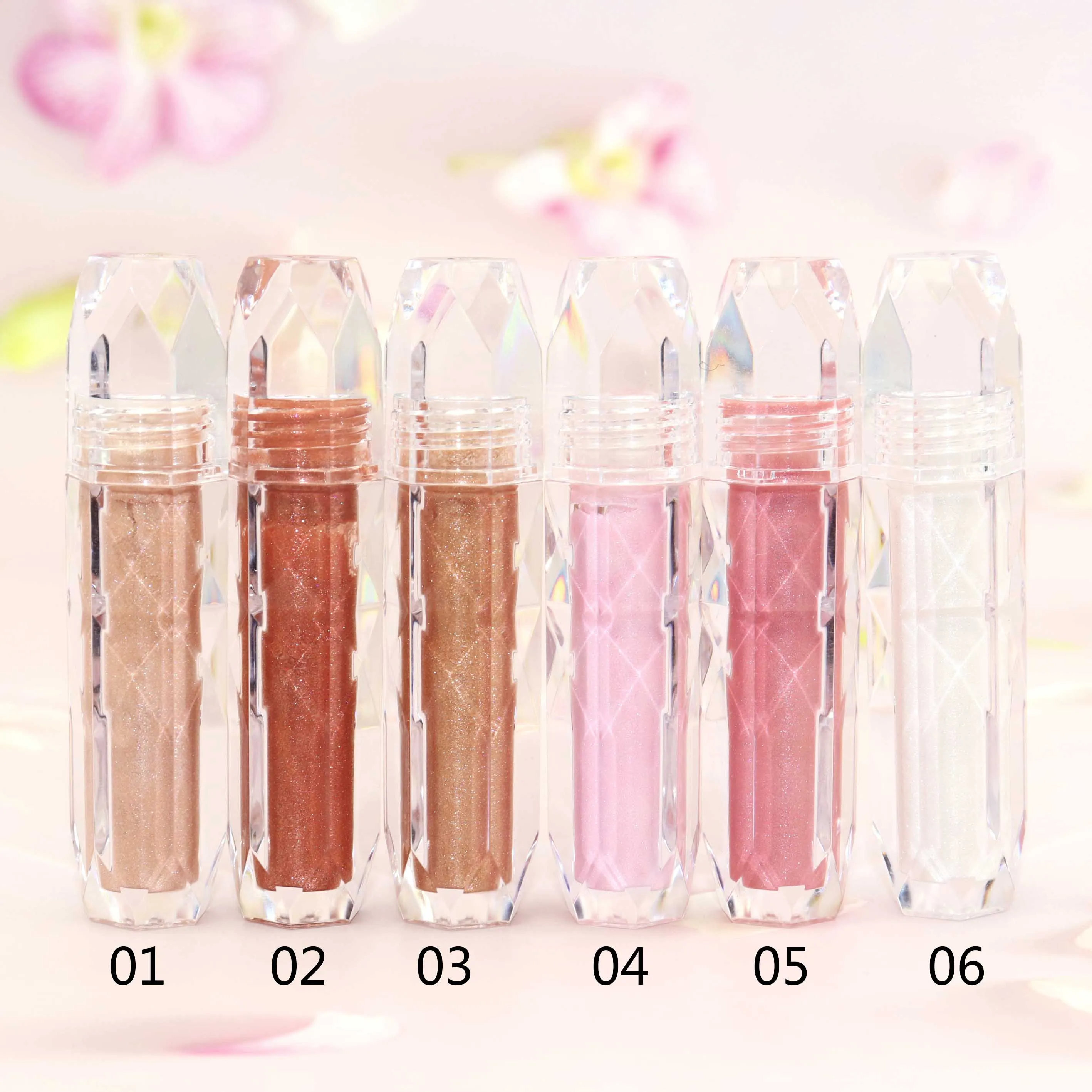 Private Label Mini Cosmetics Shimmer Metallic Luminous Eye Shadow Glitter Liquid Matte and Waterproof Finish Eyeshadow Type