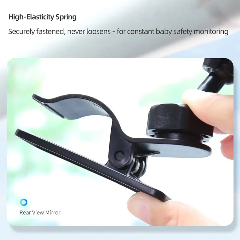 Safely and Wide View Shatterproof Mirror for Infant Rear Facing 360° Rotate Adjustable Baby Car Seat Mirror