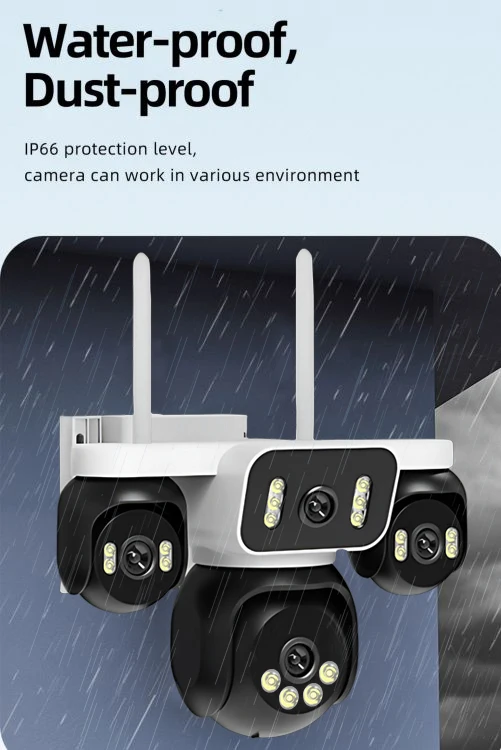FOSVISION HiEasy 8MP AOV 4G Solar Camera Security System 4-lens Camera Outdoor Wireless CCTV PTZ IP Color Night Vision