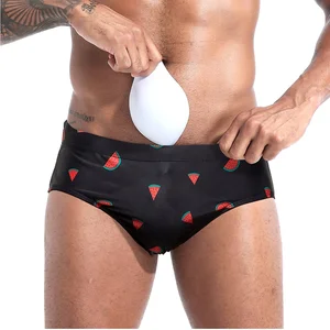Custom Comfortable Breathable 1-Piece Swimwear for Men Sexy Bikini with Fadeless Print Comfortable Men's Swim Brief