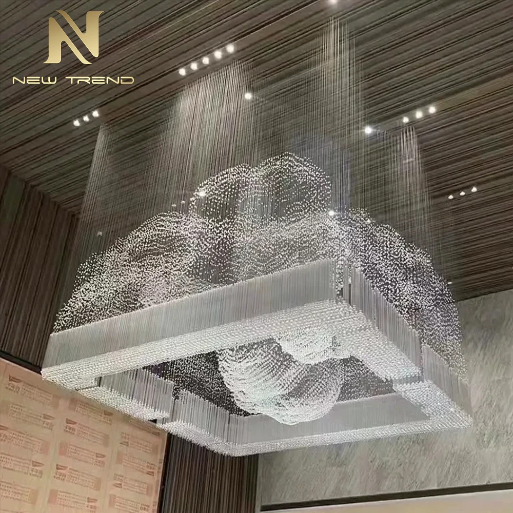 CPL-473 Large Bespoke Crystal Chandelier Modern Custom-Made LED Lighting for Hotel Lobby & Atrium