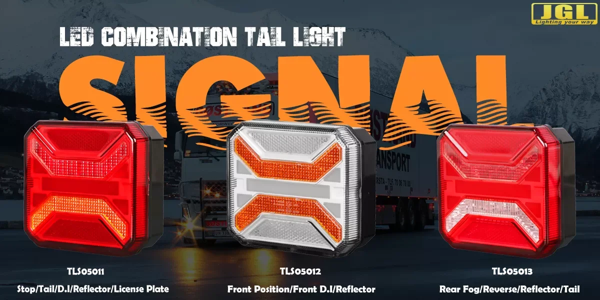 Square Led Trailer Tail Lights Truck Combination Tail Lamp Van Led Rear