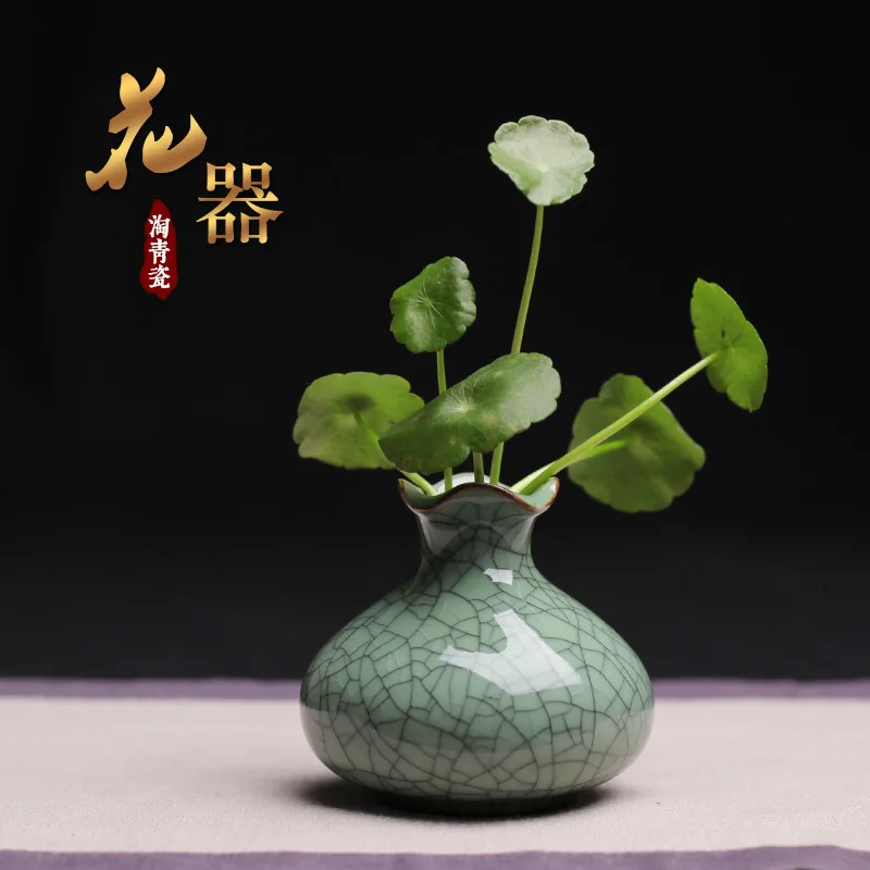 Wholesale Celadon Creative Ornaments Exquisite Fashionable Small Flower Utensils Ceramic Pot for Home Decoration