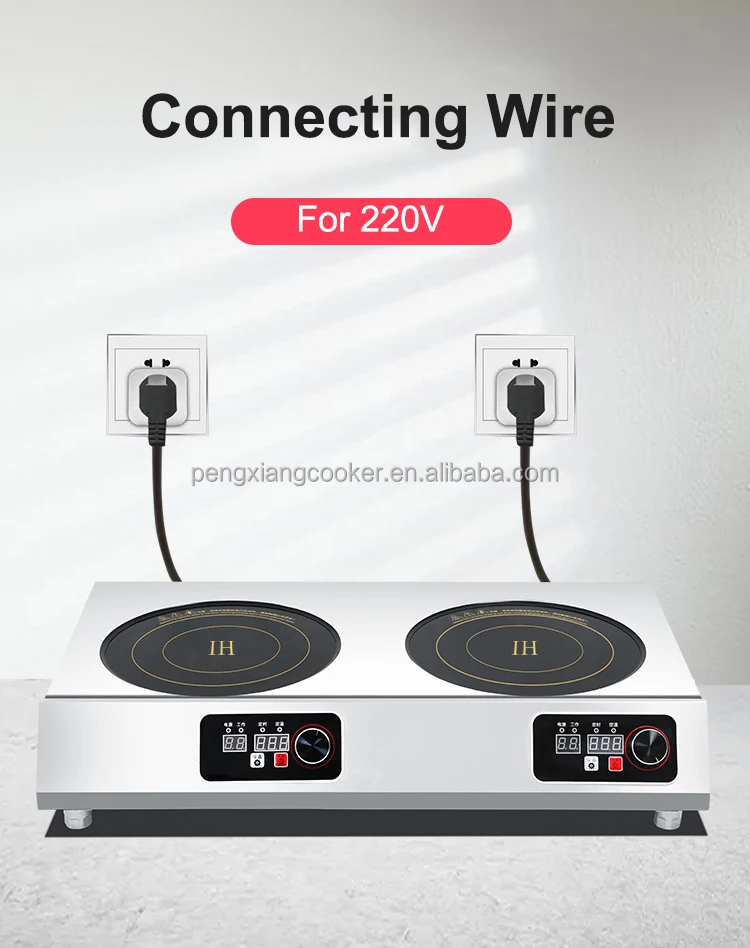 3 Years Warranty Direct Manufacturer Ce 2200w 2 Burner Hob Cooktop 2.2