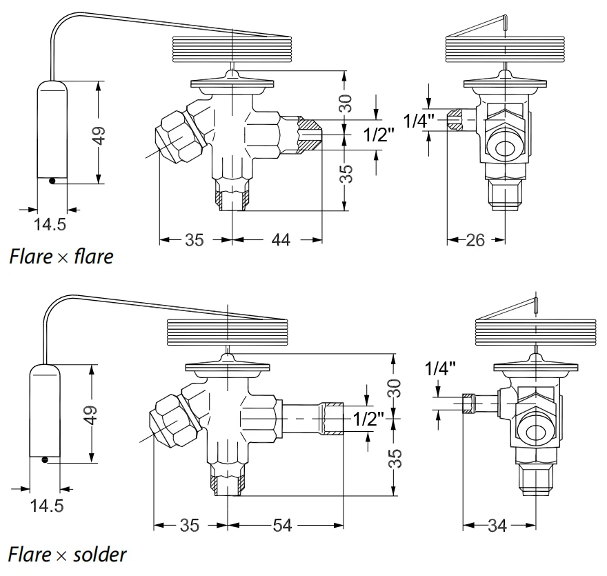 Ten 2 068z3348 R134a Externally Equalised Ten2 Txv Thermostatic
