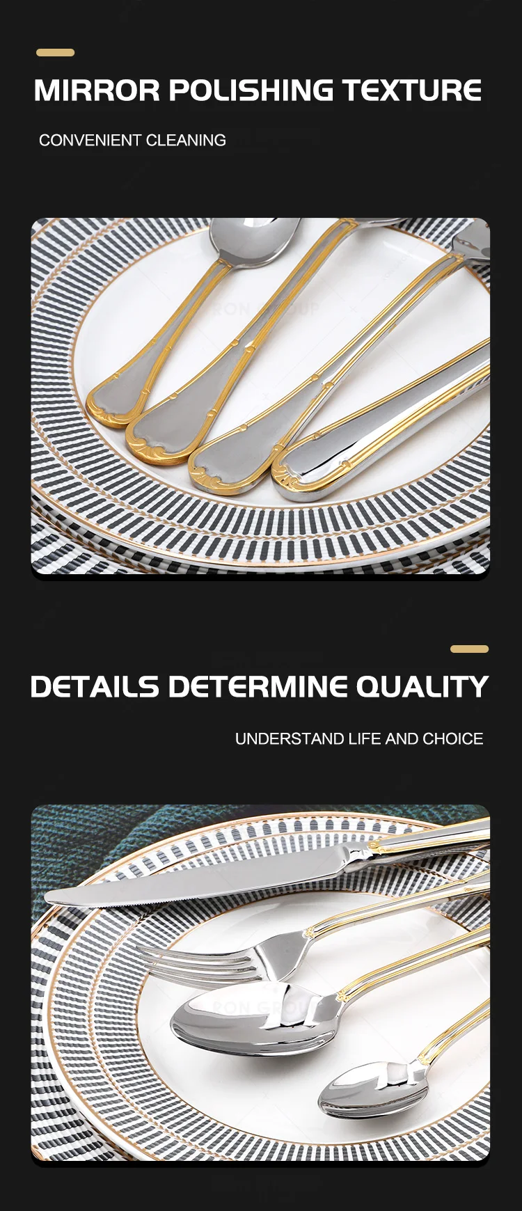 Wholesale High Quality Polished Spoon Fork Luxury Utensil Wedding Flatware Silver Knife Cutlery Set Stainless Steel