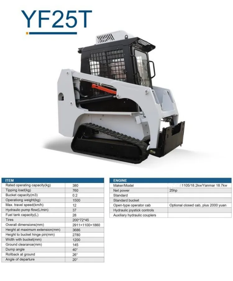 EPA Approved Mini Skid Steer Loader 1 Ton 2 Ton 3 Ton 5 Ton Engine ...