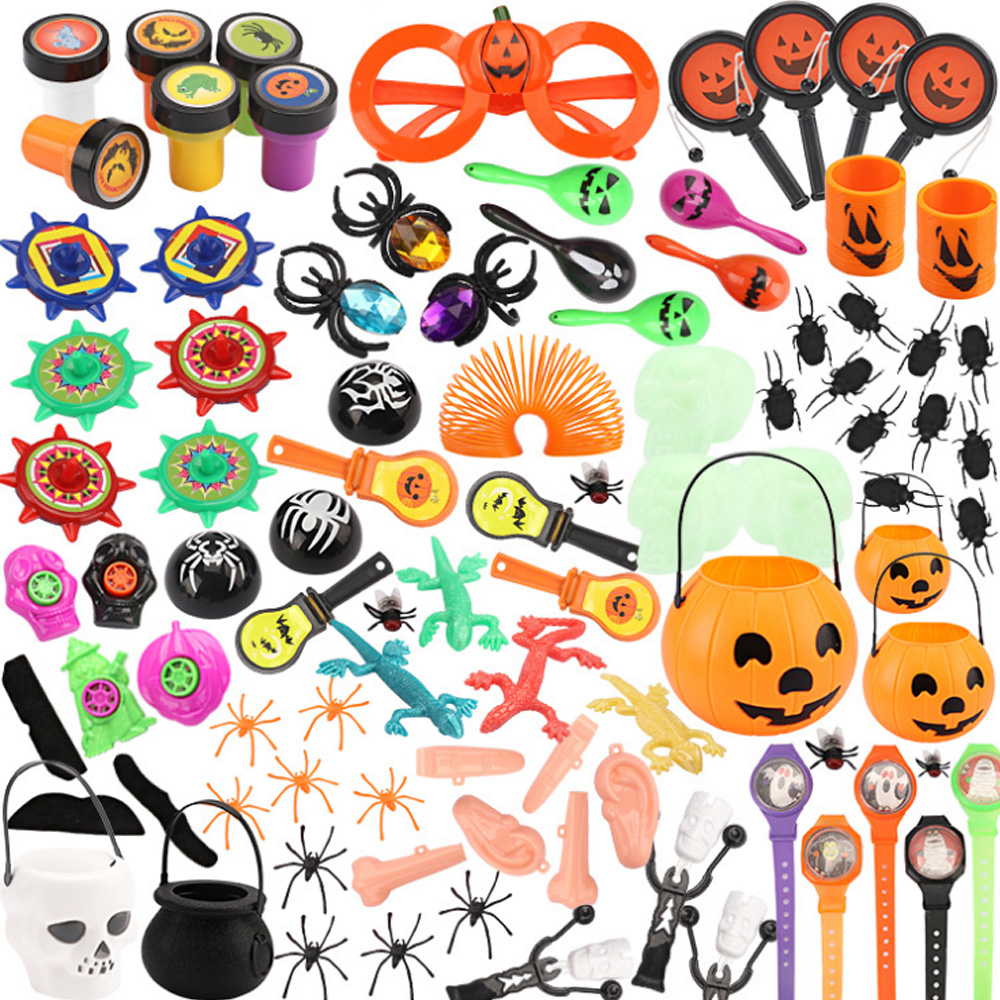 Маленький ассортимент BX321 для Хэллоуина для детей, пластиковые игрушки для шуток, для вечеринок, коробка для сокровищ для мальчиков и девочек