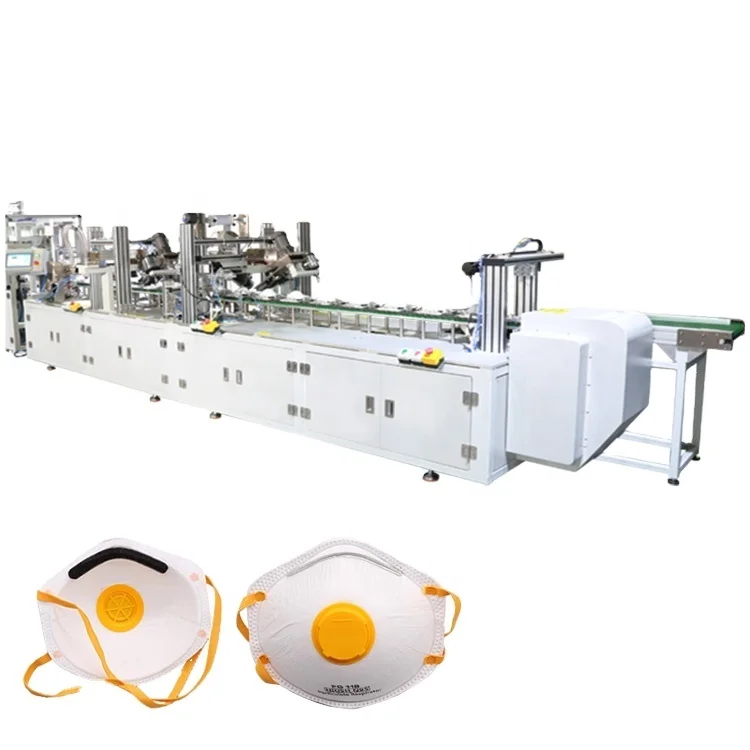 Automatic Head Loop Cup Shaped Welding Mask Making Machine With Valve and Cutting