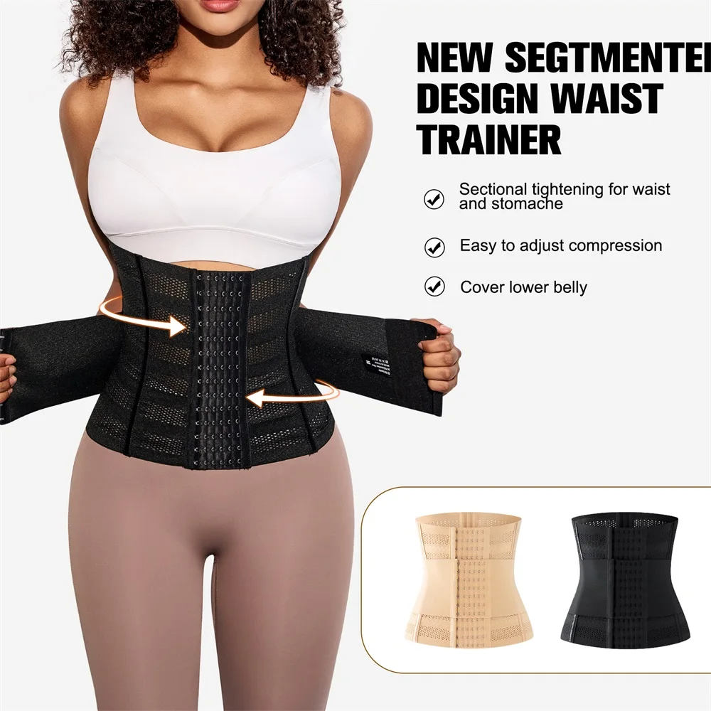 Double Belt Waist Cinchers Women Full Body Mesh Trimmer Wrap Corset Waist Trainer Shaperwear Tummy Control Shaper for Women supplier