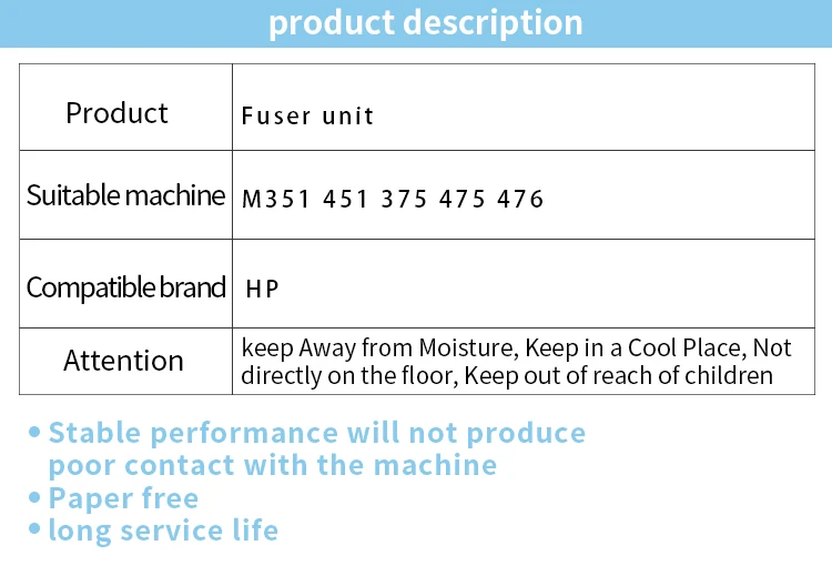 RM1-8054 Fuser Unit M351 for HP M351 451 375 475 476 Original 90%New ...