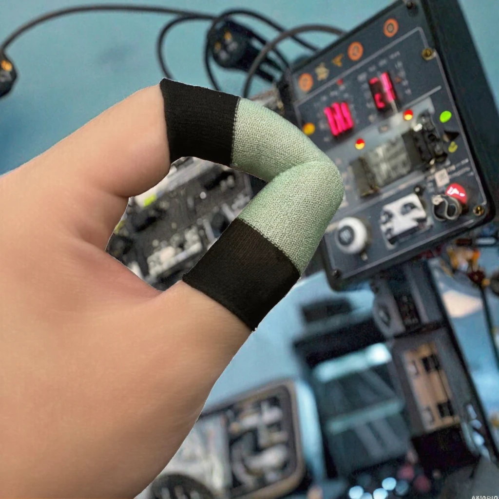 Anti-Slip Thumbs Safety Gloves Gaming Finger Sleeve for PUBG Mobile Phone Sweat-proof To aperçu 6