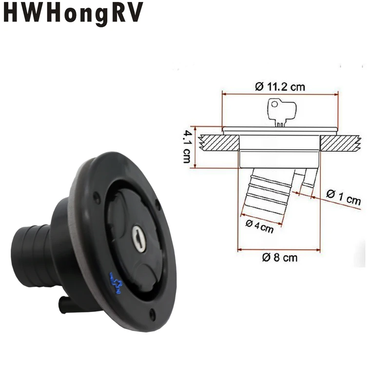 Bouchon D'eau Verrouillable Pour Camping-car Entrée D'eau Par Gravité