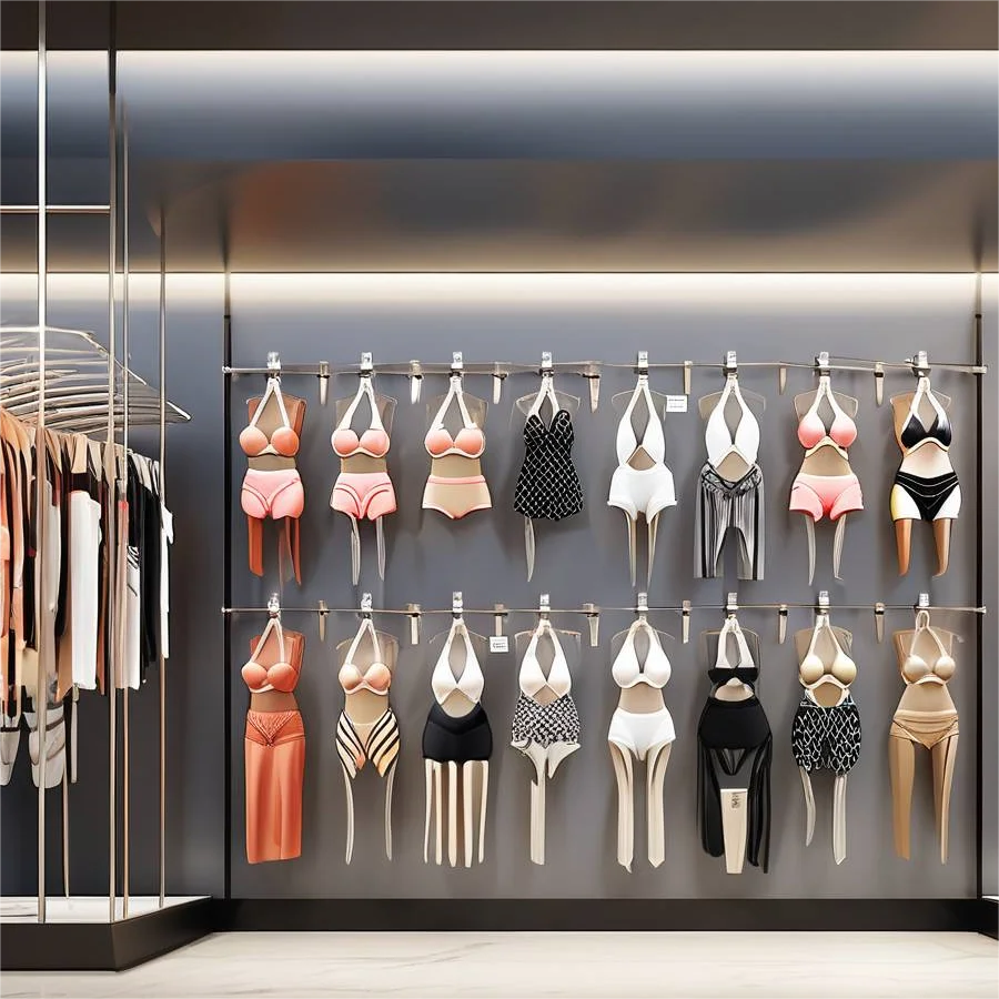 Customized Wooden Display Racks for Women Fashion Apparel in ...