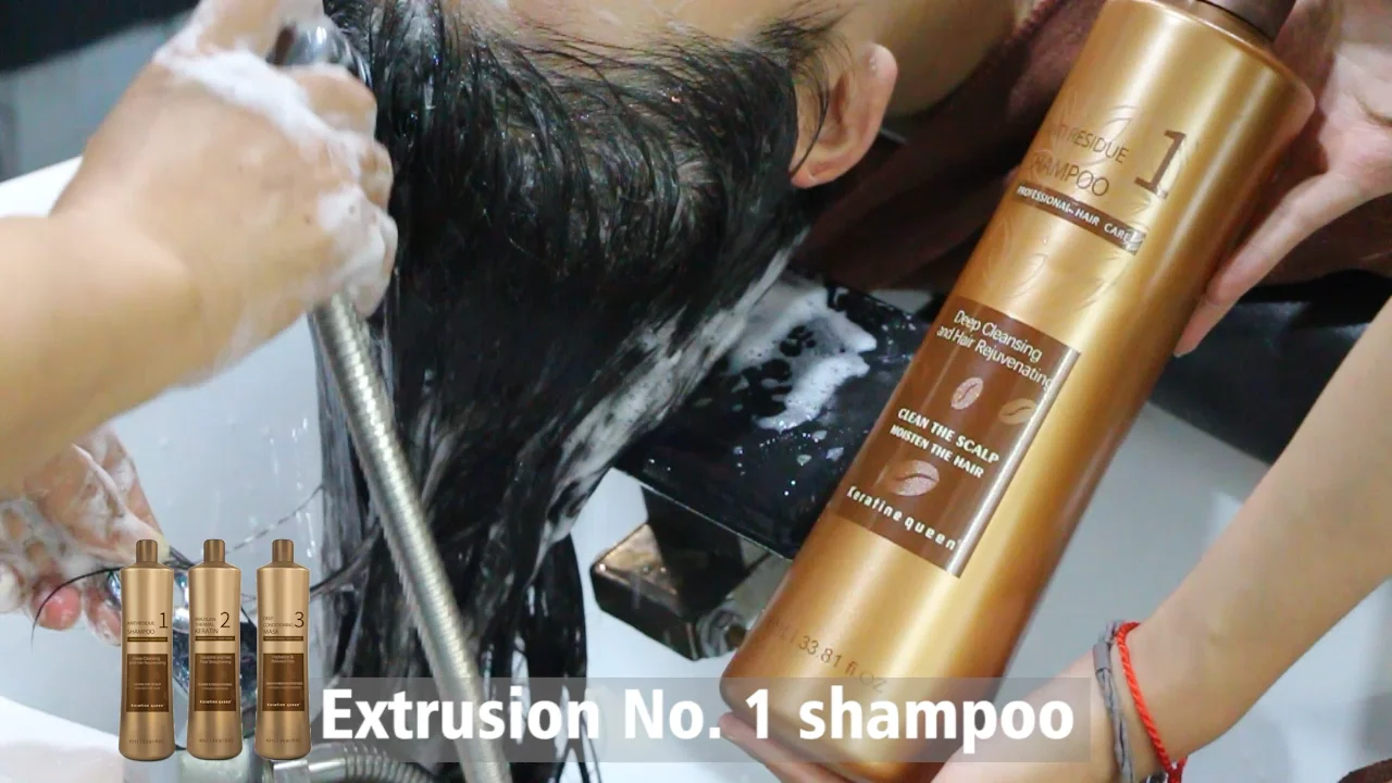 Professional Salon Brazilian Keratin Hair Straightening Cream Damage