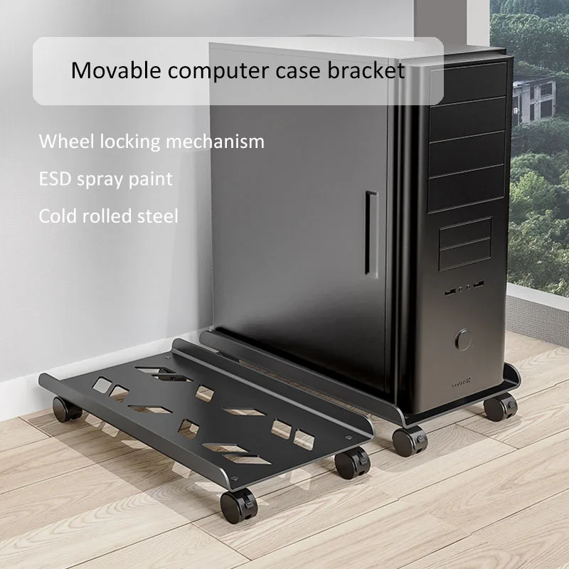 Metal Computer case Stand  Home Desktop Computer case Rack PC case Tower Stand Metal Tower Stand