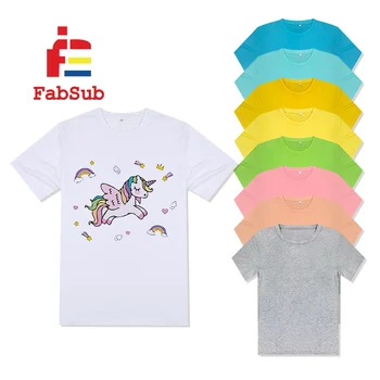 Factory Good quality Sublimation white polyester shirt 100% polyester shirt cotton feel Dye sublimation t shirt blank