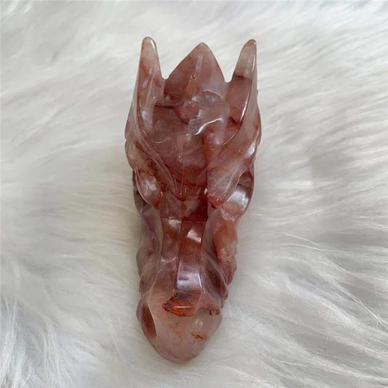 Red Fire Quartz Hematoid Crystal Dragon Heads Skulls