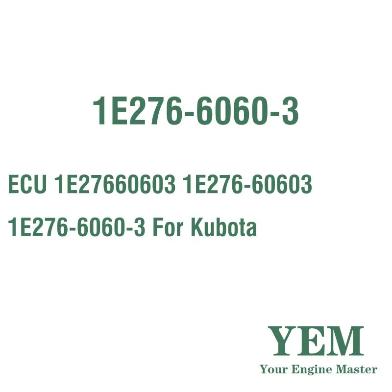 ECU 1E27660603 1E276-60603 1E276-6060-3 for Kubota Engine Parts